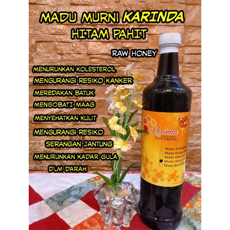 

Madu Murni "KARINDA" HITAM PAHIT 950gr