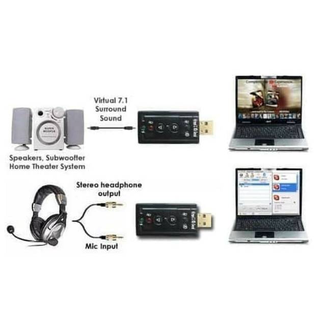 USB Soundcard 7.1 channel sound Adapter sound card