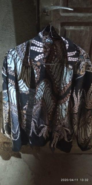 Couple Batik Sogan Motif Bunga Khanzana Sogan Cendrawasih Ahy Merak Hitam 2729_ Sumberurip