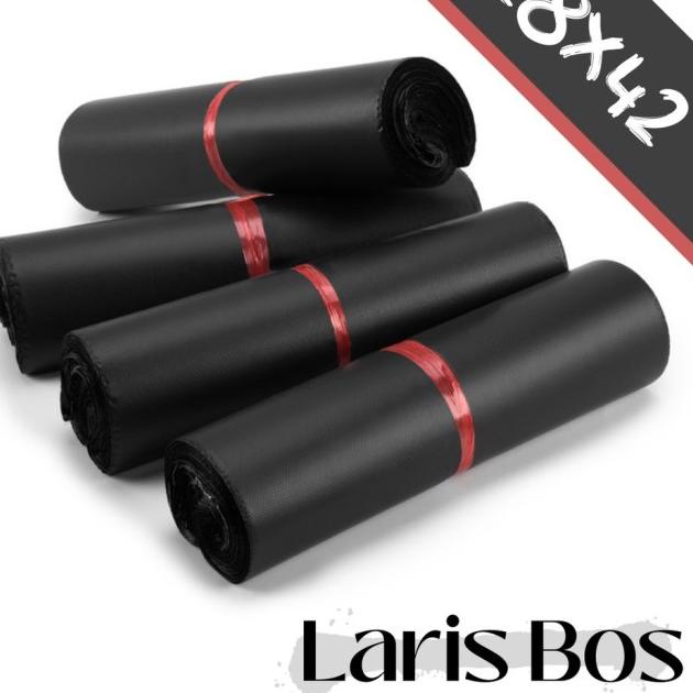 

MURAH Isi 100 Plastik Hitam Packing Kantong Perekat Courier Bag 28x42