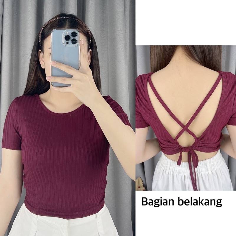 Sexy back crop top | Atasan seksi