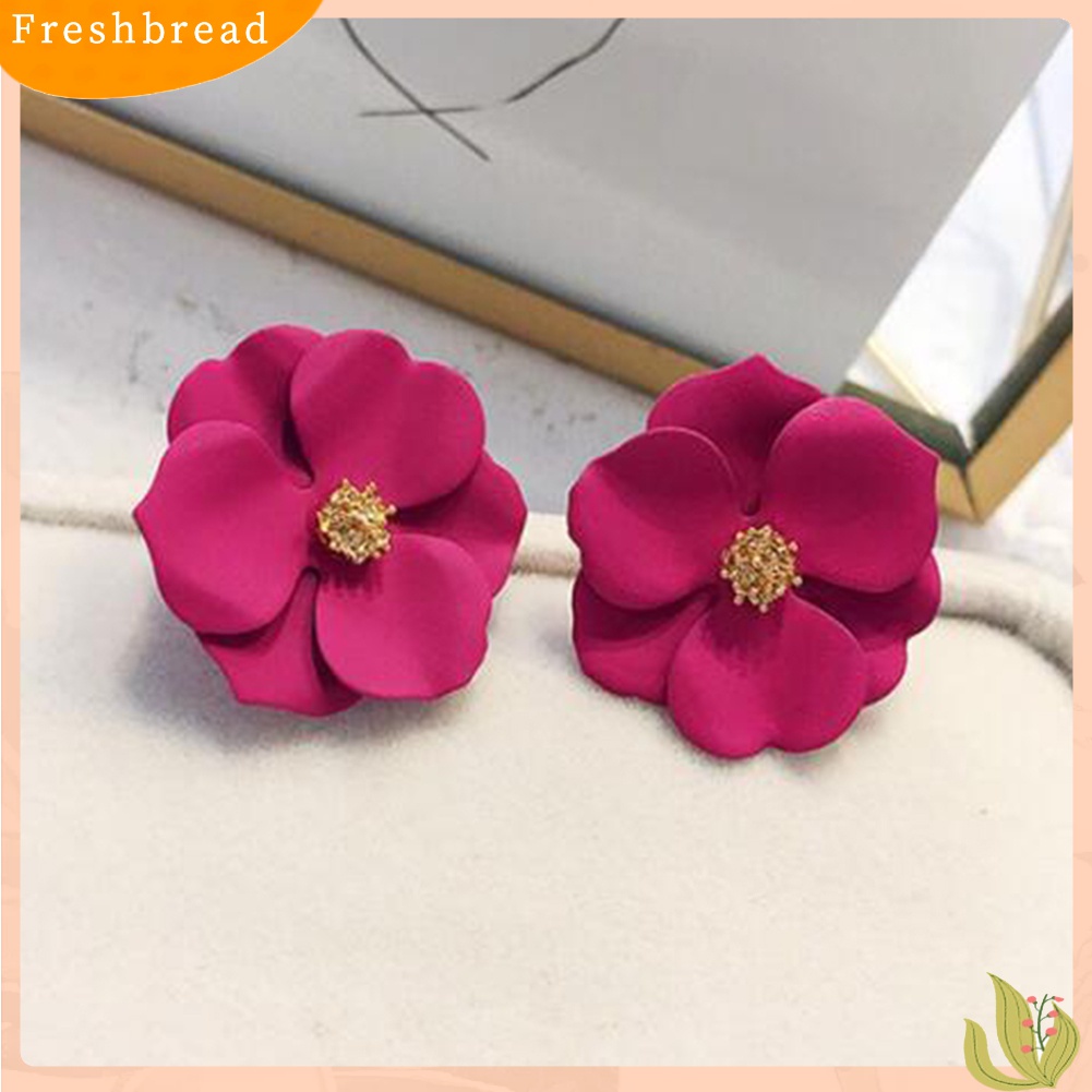 Fresh| Anting Stud Desain Bunga Warna-Warni Untuk Wanita