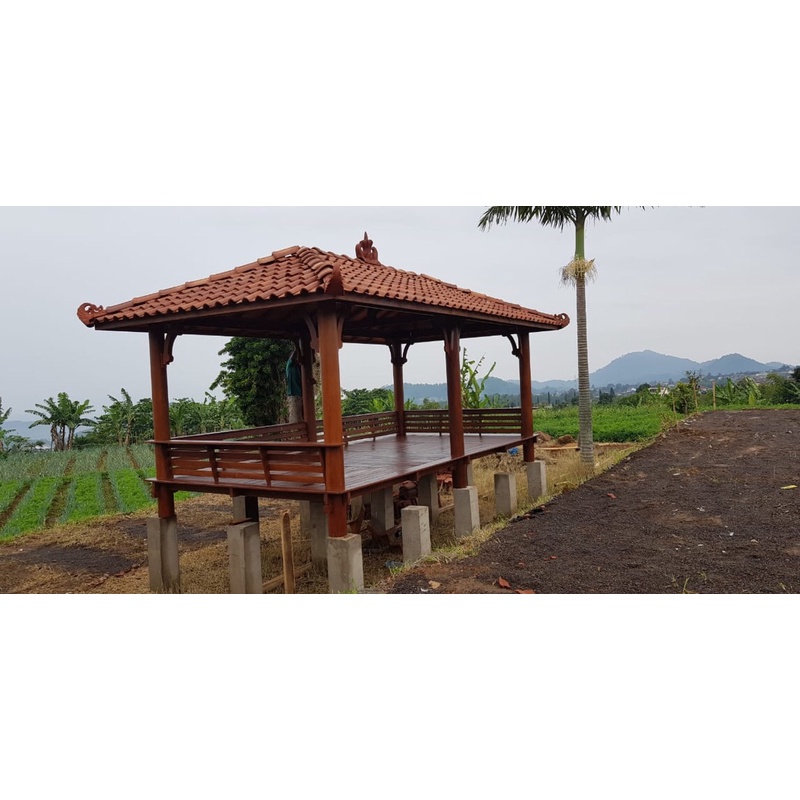 Saung Gazebo Kayu 3x6 Meter
