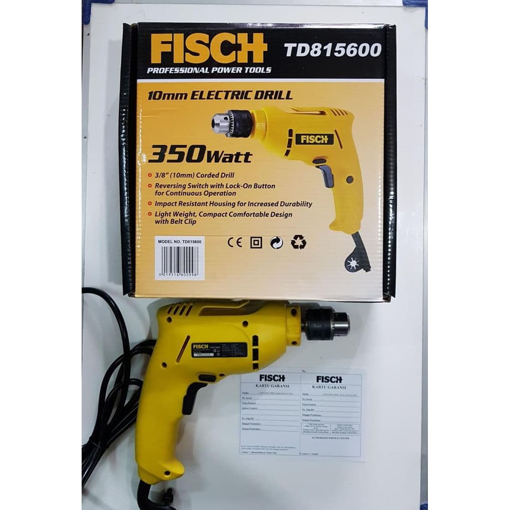 FISCH 350w Mesin Bor 10 mm 10mm besi kayu sekelas ryu modern kenmaster