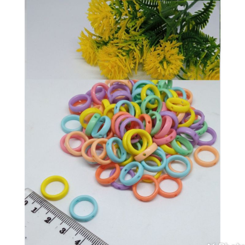 New Ring Doff Bulat/Ring plastik/Ring pandora plastik 8mm