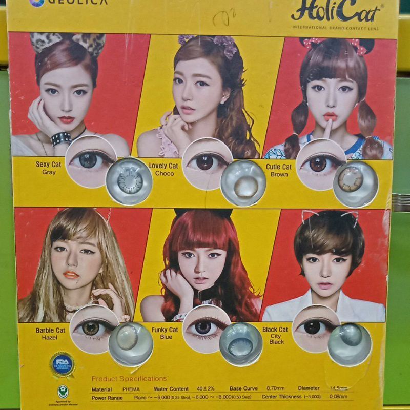 Softlens Holicat By Geolica - Big Eyes / Geolica Holicat softlens warna korea big eyes lembut / softlens warna holicat