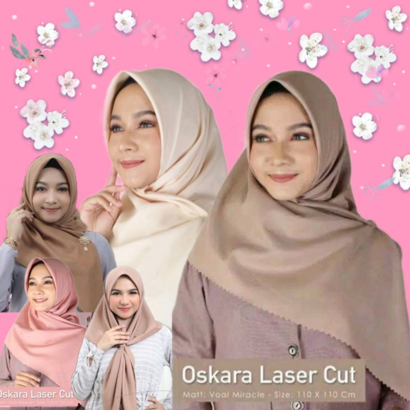Kerudung Segiempat Azara oskara 110 x 110 hijab segiempat azara