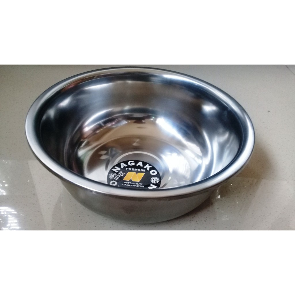 Mangkok  Baskom 22cm Stainless Steel 555 - Nagako