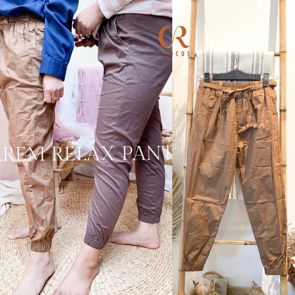 CS VIKA - Celana Relax Joger Katun / Jogger Pants Size Standart dan Jumbo / Celana harem Wanita