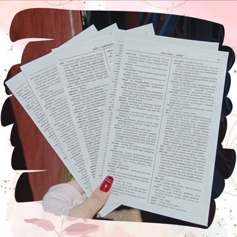 

<dictionary paper> material paper, dictionary material, material paper kamus indo kertas buram, bahan jurnal, journaling, scrapbook