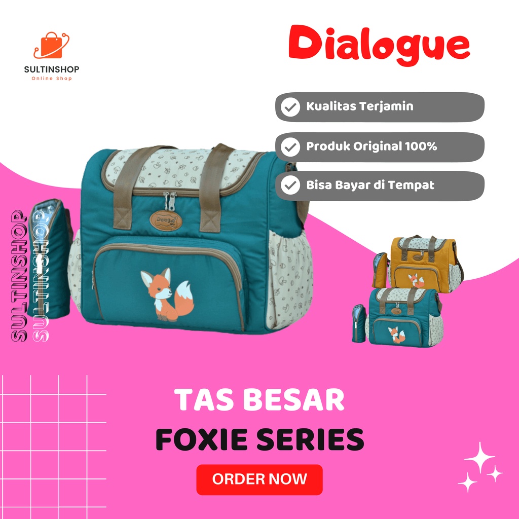 Tas Besar Selempang Jinjing Perlengkapan Travelling Anak Bayi Tempat Botol Susu Bayi Wadah Pakaian W