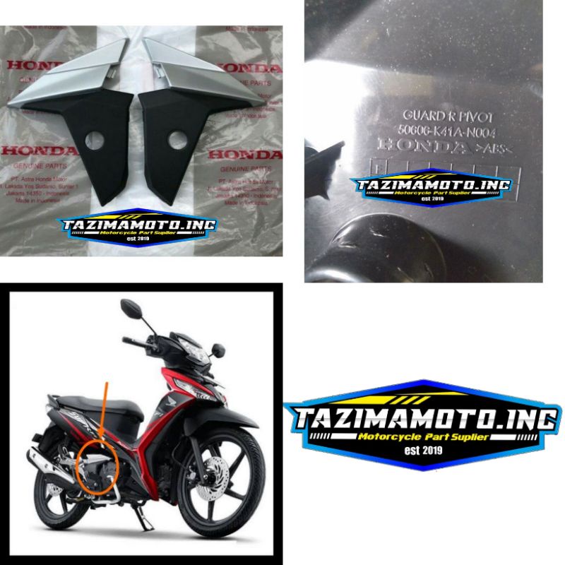 Cover tutup dudukan step belakang kanan kiri Supra x 125 fi injeksi original