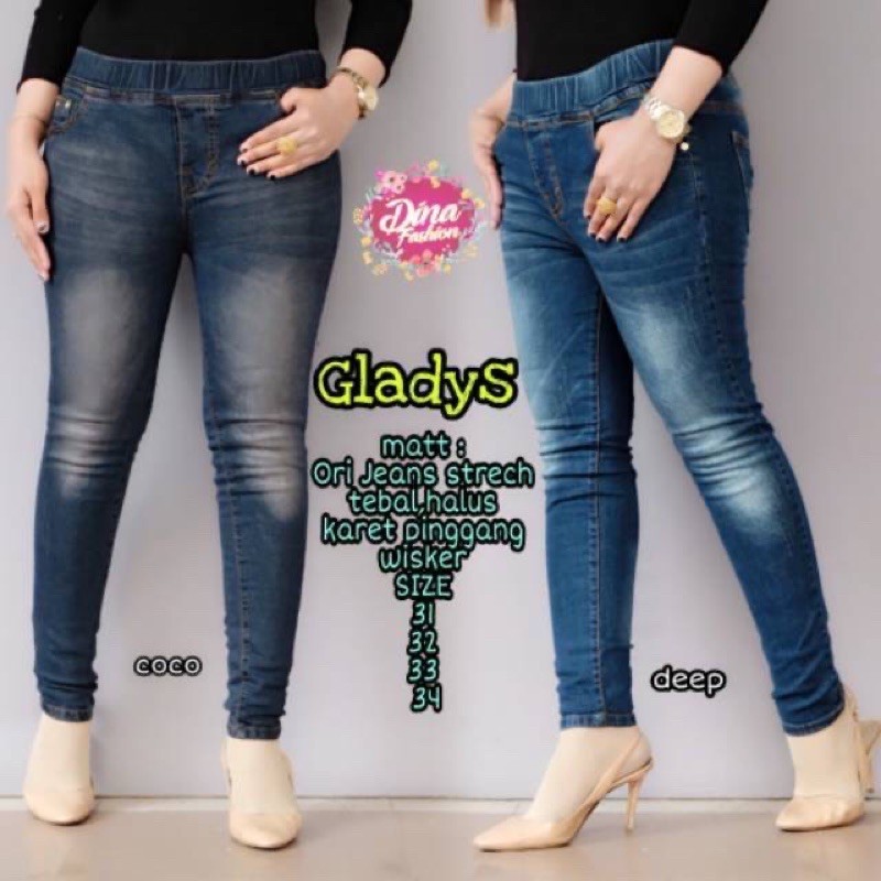 (28-42)GLADYS JEGGING JEANS||JEGGING JEANS SOBEK LASER