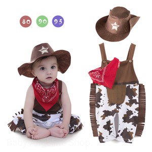 Cowboy romper bayi anak balita kostum baby costum jumper set 3 in 1