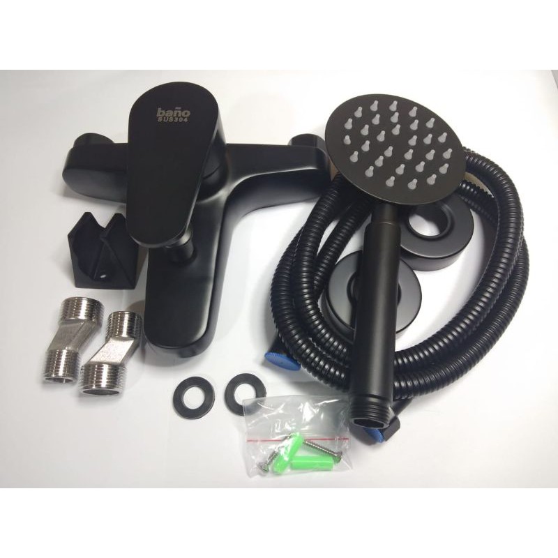 KRAN BAKIP + SHOWER HITAM BBSM-1029 BANO/ KRAN SET BATHUB/ KRAN AIR PANAS DINGIN/Kran Bakip Air Panas Dingin Keran Bathtub Shower Mixer Fiotini/KERAN BAKIP SET BERKUALITAS/KRAN AIR PANAS DINGIN BATHUB SHOWER/ KRAN BATHUB TOILET SET/KRAN AIR PANAS DINGIN