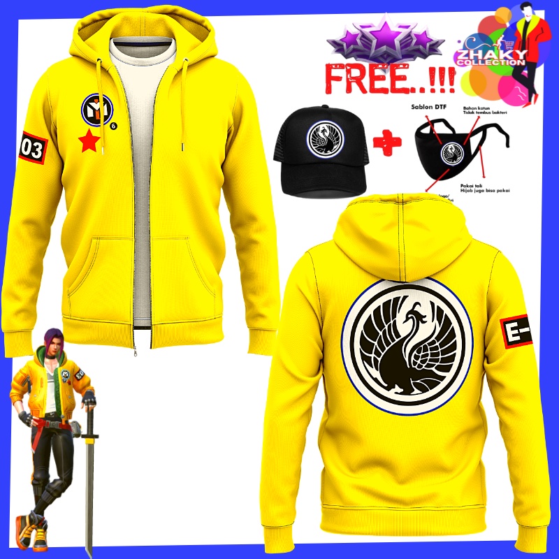 Jaket Hoodie Mobile Legends Skin Ling Street Punk Starlight Cosplay