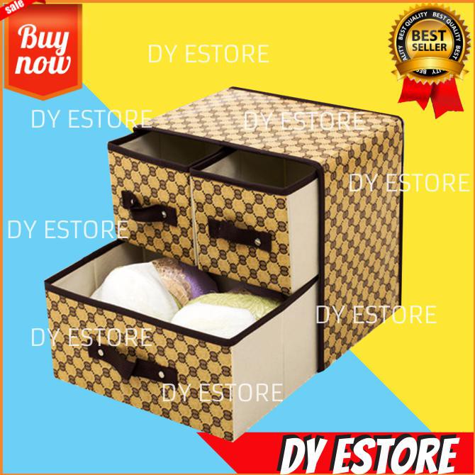 [[BISA COD]] D498 Lemari portable kecil serbaguna Tempat baju pakaian dalam Storage