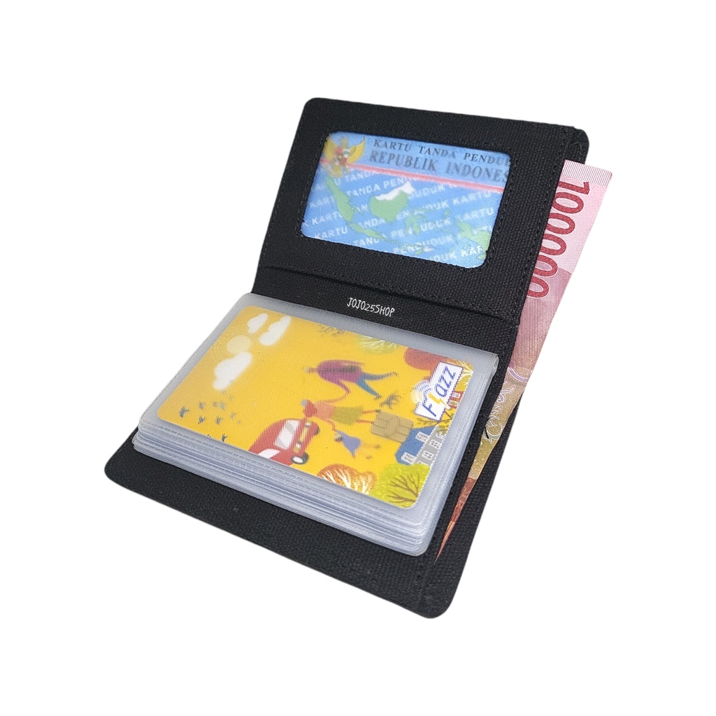 DOMPET KARTU / CARD HOLDER KULIT KANVAS PRIA WANITA RHYM KV 77