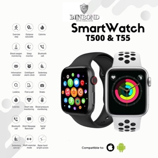 Binbond Jam Tangan T500 T55 Smartwatch Full Screen Watch Pemutar Musik Monitor Detak Jantung Tekanan Darah