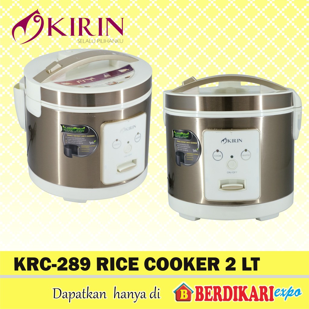 KIRIN KRC-289 RICE COOKER 2 LT