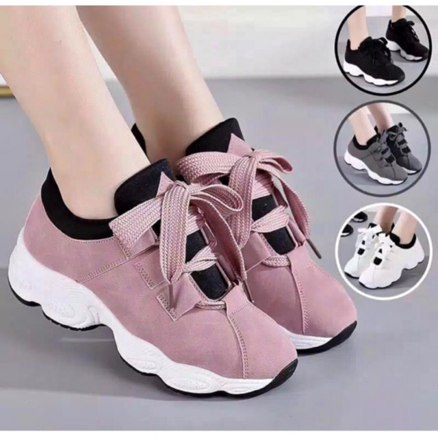 BEST SELLER Sepatu Sneaker Wanita Model Korea Casual J09 BEST SELLER Sepatu Sneaker Wanita Model Korea Casual J09