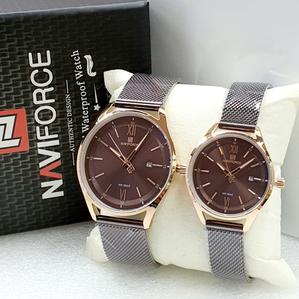 Jam Tangan Couple Pasangan Pria/Wanita Naviforce NF3013 | Jam Tangan Murah | Original Garansi Resmi.