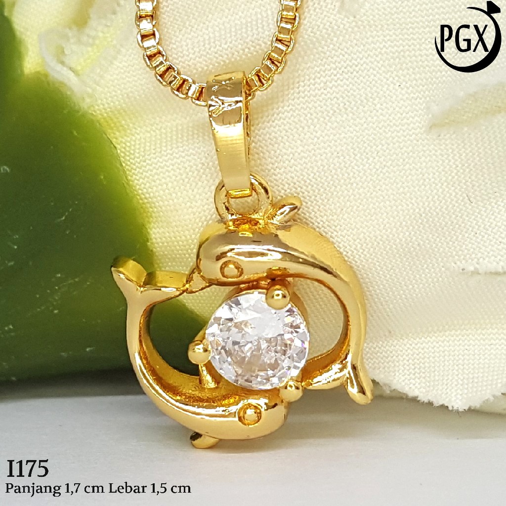 PGX Liontin Kalung Xuping Wanita Perhiasan Lapis Emas Aksesoris Fashion - I175