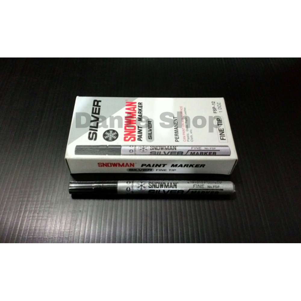 

Spidol Snowman Paint Marker Permanent FINE TIP No FSP White Silver Gold