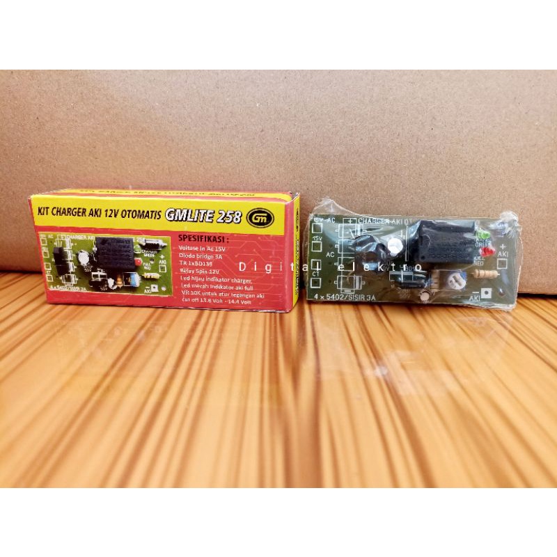 Kit Charger aki 12V otomatis GMLite 258