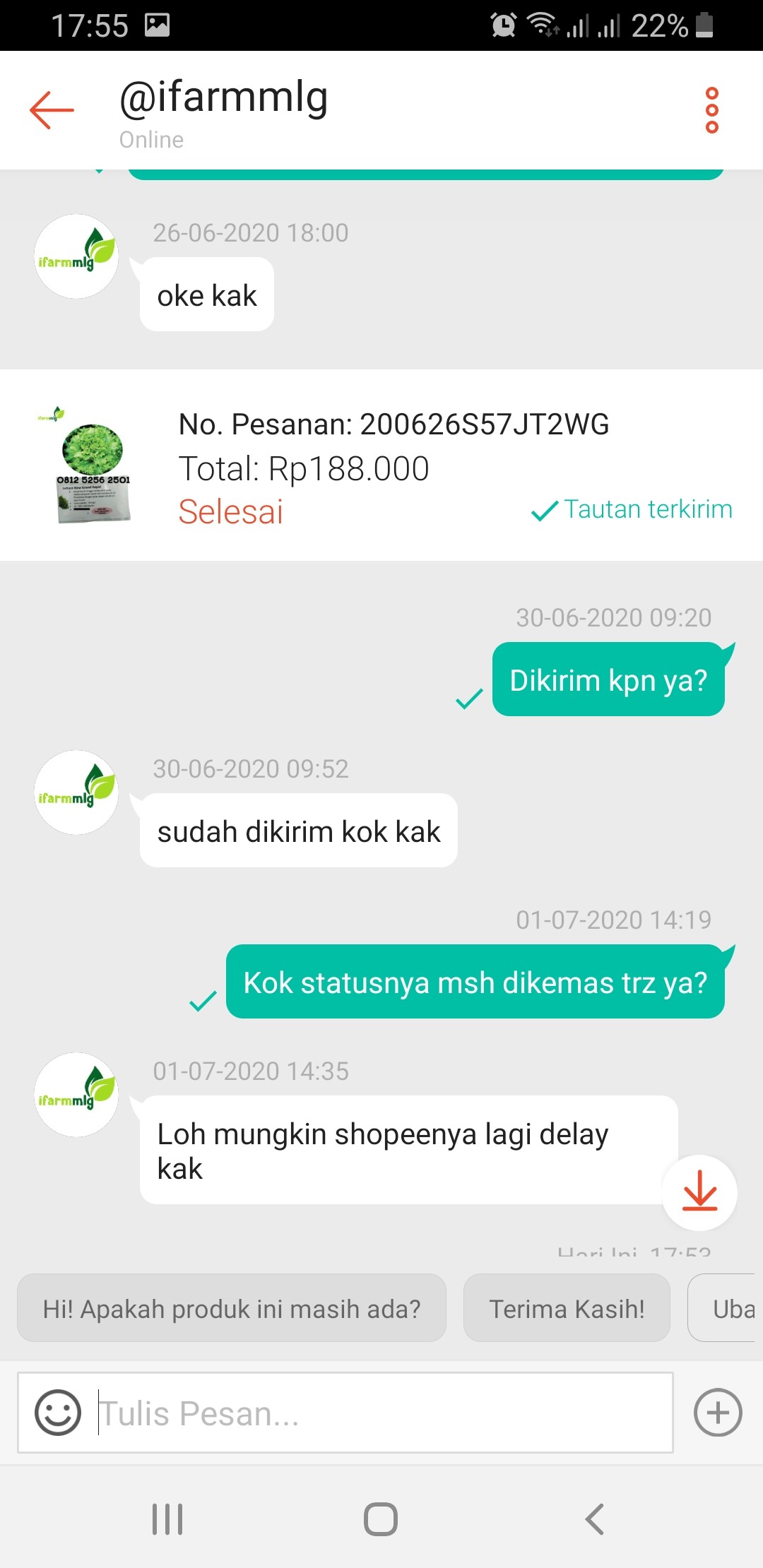 Polybag 20 X 20cm, Isi 20 Lembar