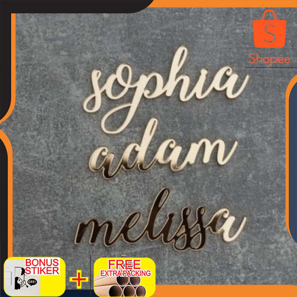 

Akrilik Mirror Tag | Custom Nama Akrilik Mirror | Hampers Tag Elegan