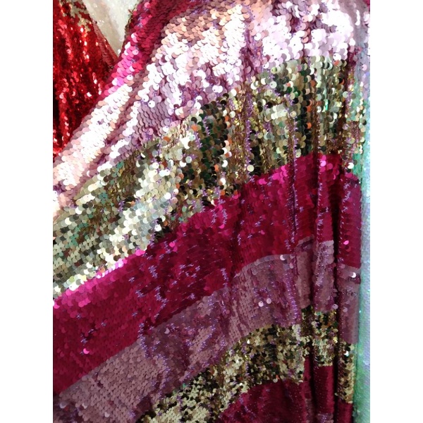 bahan/kain sequin gradasi