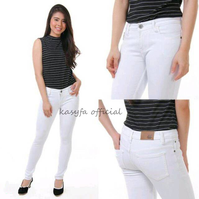 CELANA JEANS PUTIH WANITA