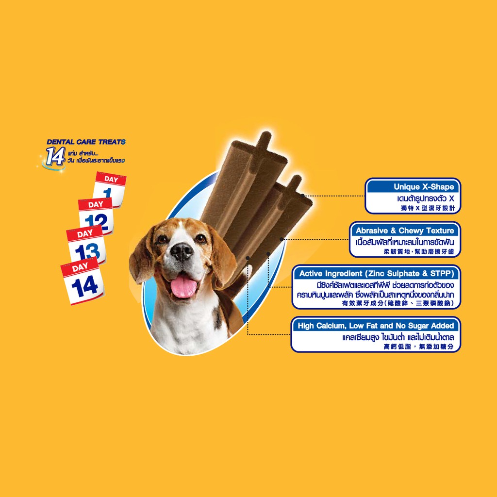 PEDIGREE® Dentastix Value Pack Medium Snack Anjing 344 g - Isi 1-2