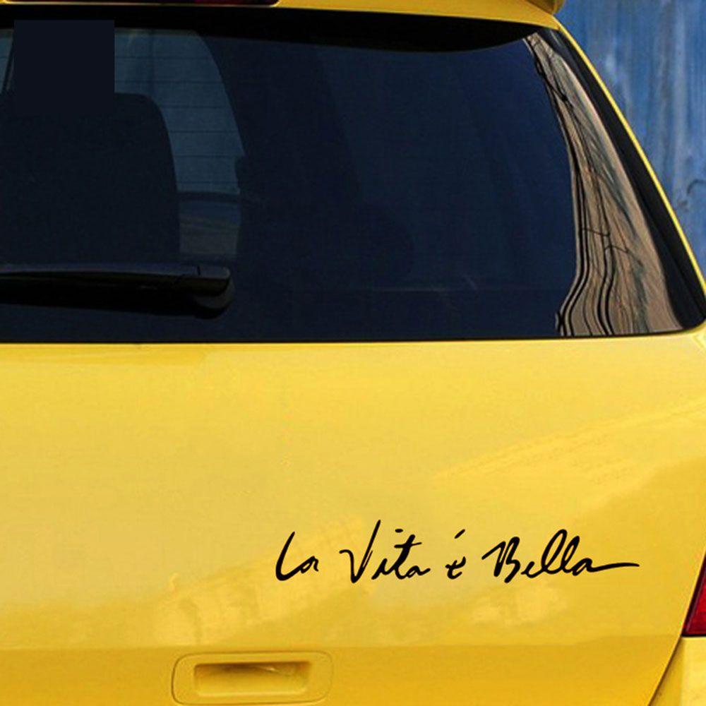 TOP Stiker Mobil Bumper Decal Reflektif Dekorasi Lucu La Vita E Bella