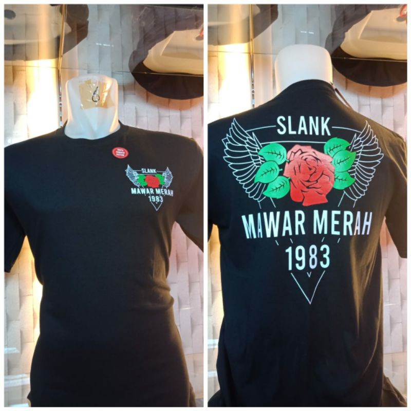 Kaos distro mawar merah slank / Kaos mawar merah slank /kaos slank / kaos slankers / kaos keren