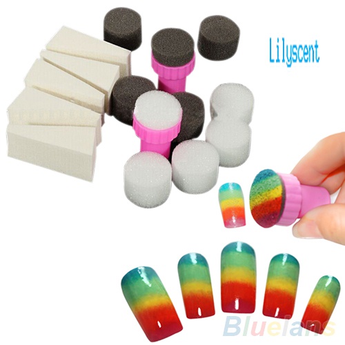 Lily 1 Set Spons Stempel Transfer Kutek Untuk Nail Art / Manicure