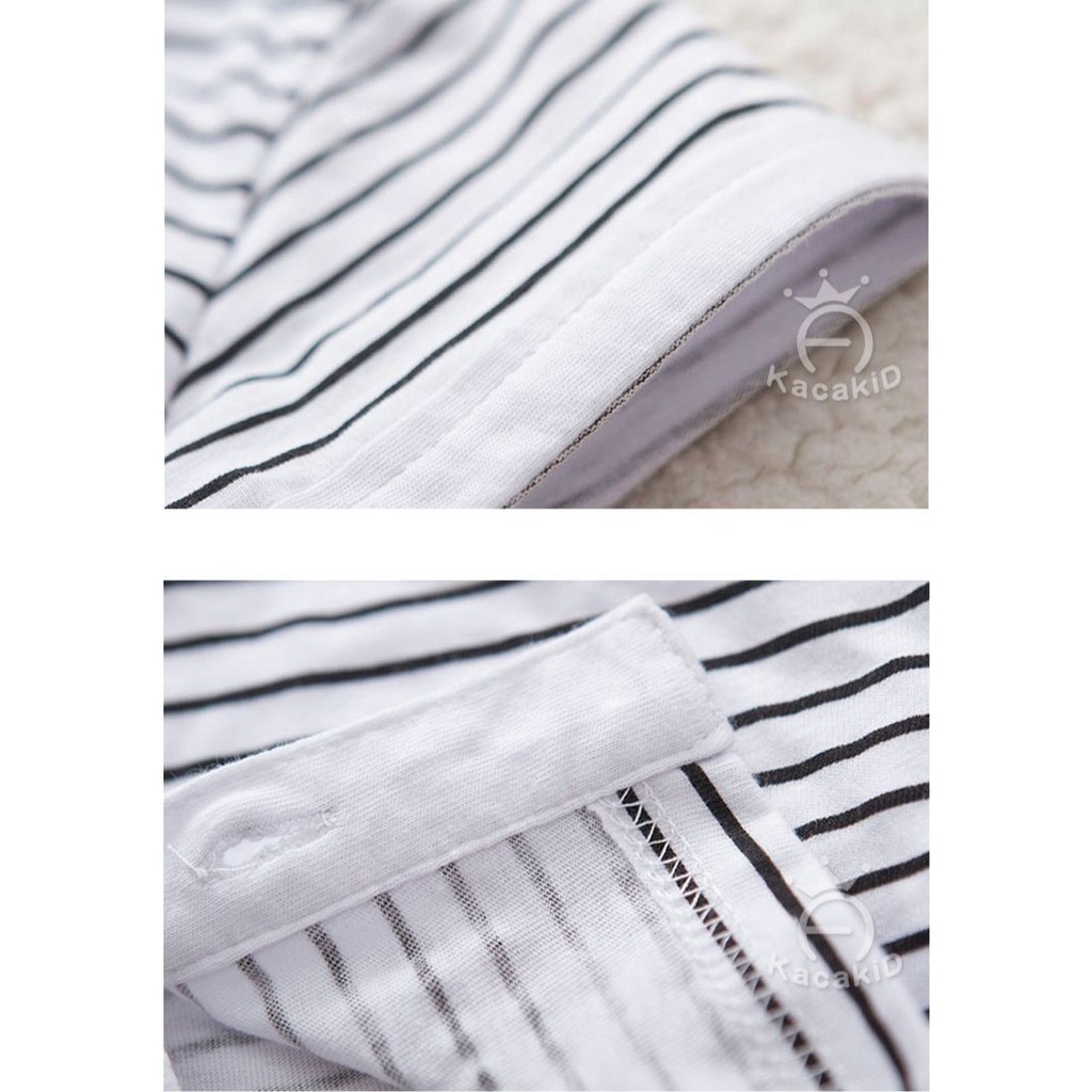 Promo !! LS setelan dasi stripe button sz 1th-4th (include dasi slama persediaan masih ada) (GREY ONLY)