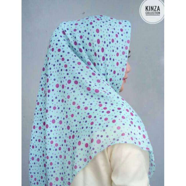 Hijab segi empat sifon polkadot/jilbab square/segi empat/kerudung segi empat motif
