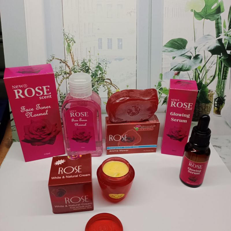 PAKET CREAM ROSE 4in1 [Sabun Oval Kinori-Toner-Serum-Cream]