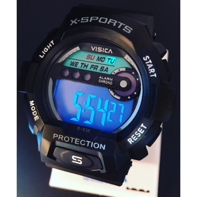 Jam Tangan Merk Visica Sport Digital Led Lighting Anti Air