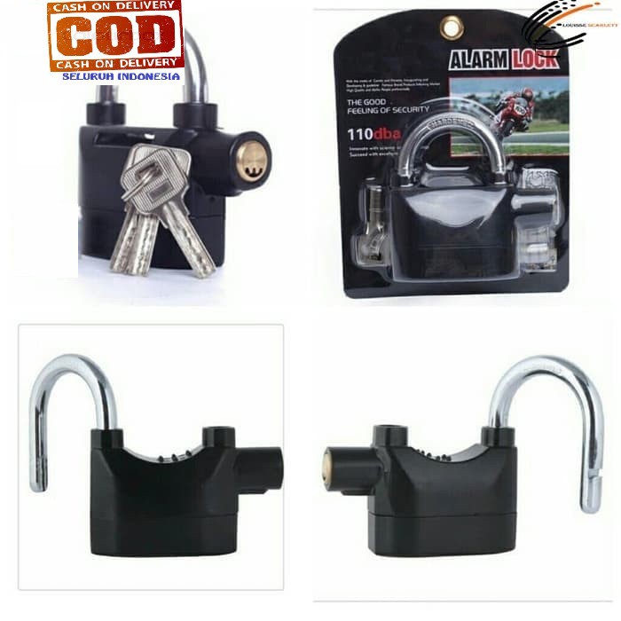 KUNCI GEMBOK ALARM MOTOR SEPEDA GEMBOK MOTOR GEMBOK SEPEDA GEMBOK ANTI MALING