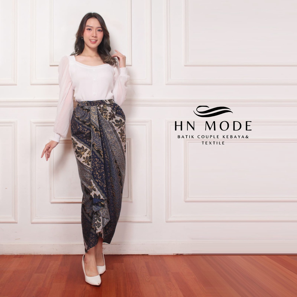 HN MODE - Rok rempel batik floral / rok batik modern / rok span / rok batik kondangan