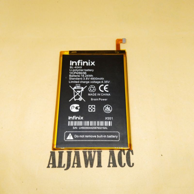 Batre Batere Battery Infinix Hot Note X551 X-551 BL-40AX Original Battery Hp