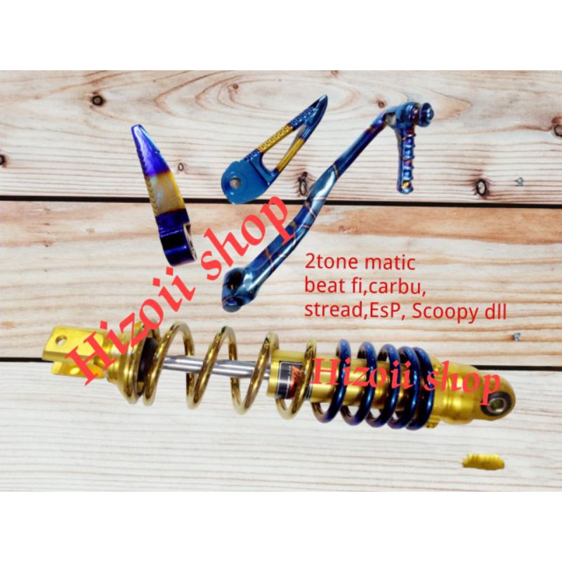 paket Honda matic 2tone paket step/injakan kaki belakang+selahan+shockbreaker Scoopy,beat ESP,fi,str