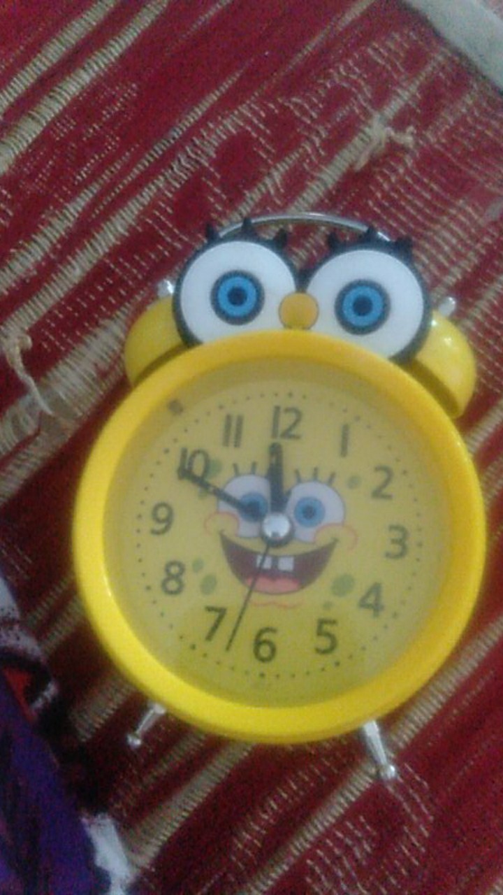 Jam Beker Kring Spongebob / Jam Meja Cute / Jam Beker Dekorasi - 6012