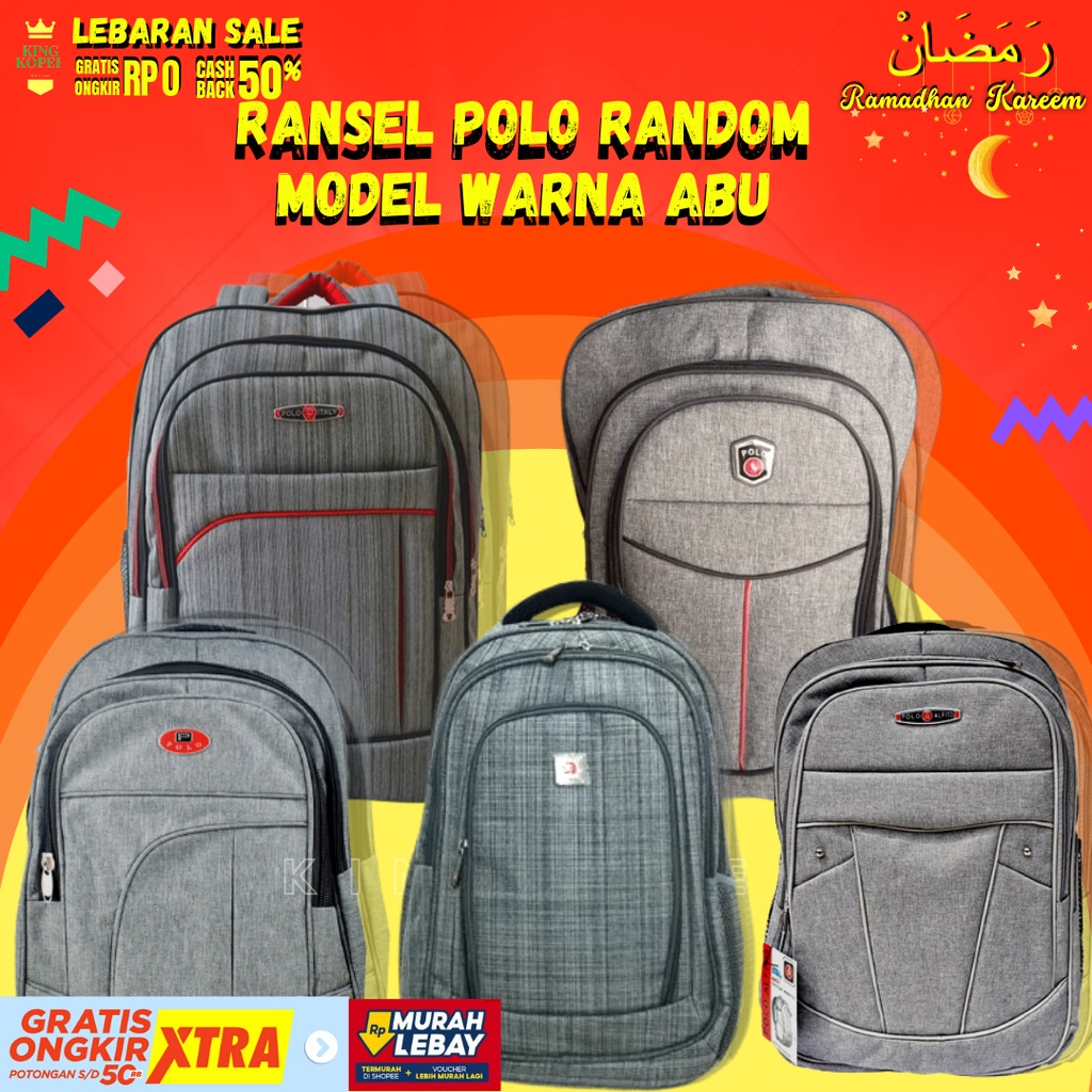 Tas Ransel Polo Original Import Big Size/Backpack/Tas pria/High Quality/Tas Wanita