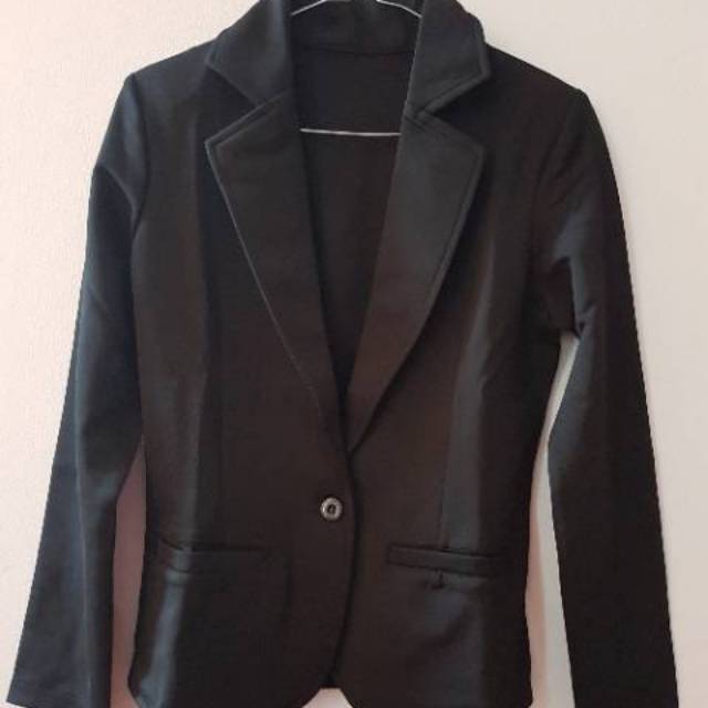 BLAZER FORMAL WANITA HITAM cocok untuk skripsi TANGAN LENGAN PANJANG / JAS KERJA KANTORAN WANITA