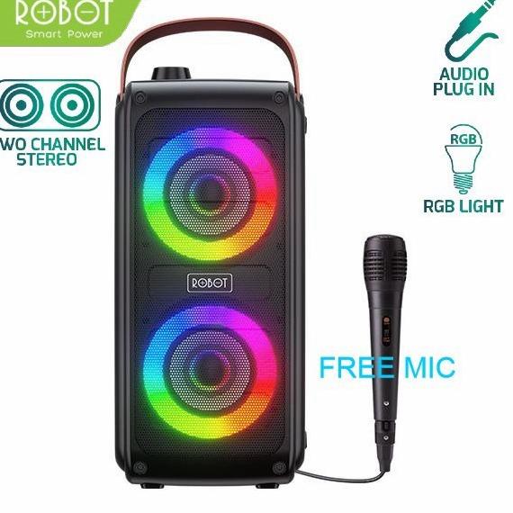 Robot RB490 BOOMBOX Portable Bluetooth Karaoke Bluetooth Speaker + Mic