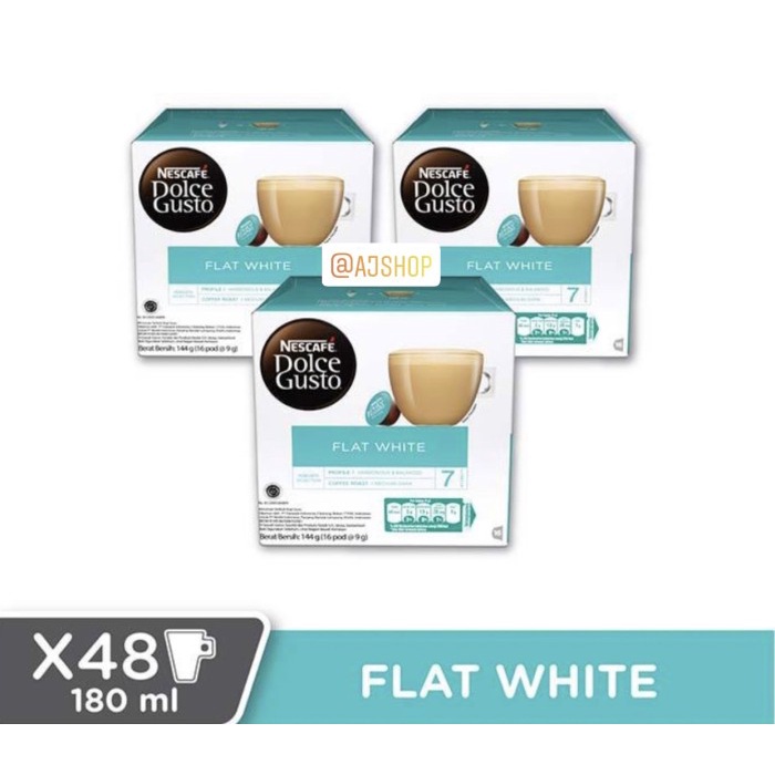 

Kopi - Promo Nescafe Dolce Gusto Capsule 3 Box Original - Flat White